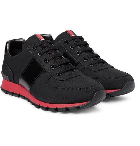 prada match race sneakers black|high top black prada sneakers.